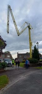 Swim Spa Move with Tower Crane Ledsham West Yorkshire